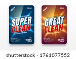 cleaner labels design for... | Shutterstock .eps vector #1761077552