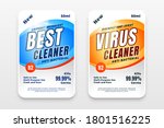 disinfectant and cleaner labels ... | Shutterstock .eps vector #1801516225