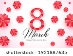 realistic happy women's day... | Shutterstock .eps vector #1921887635