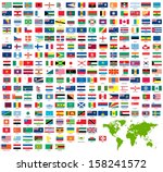 world flags | Shutterstock .eps vector #158241572