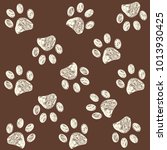 Paw Print With Brown Colored...