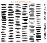 big brush strokes collection.... | Shutterstock .eps vector #1556045675