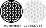 Flower Of Life Vector Black And ...