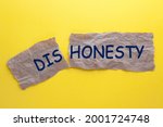 Small photo of Changing the word dishonesty to honesty on a wrinkled paper. Business concept.