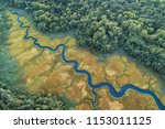 Aerial View Of A Creek In A...