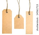 Set of paper tags isolated on...