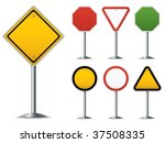 Blank Traffic Sign Set. Easy To ...