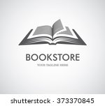 Black Open Book With Text Icon. ...