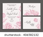 vintage wedding invitation in a ... | Shutterstock .eps vector #406582132