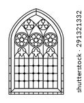 A Gothic Style Stained Glass...