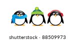 Winter Cartoon Penguins...