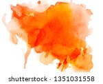 abstract orange watercolor... | Shutterstock . vector #1351031558