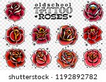 old tattooing school colored... | Shutterstock .eps vector #1192892782