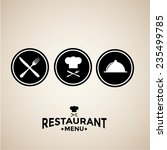 label set for restaurant menu... | Shutterstock .eps vector #235499785