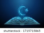 abstract open korah book with... | Shutterstock .eps vector #1715715865