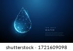 falling drop of water. low poly ... | Shutterstock .eps vector #1721609098