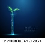 green plant sprout in tube.... | Shutterstock .eps vector #1767464585