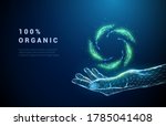 abstract giving hand with... | Shutterstock .eps vector #1785041408