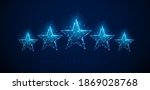 5  stars rating. abstract blue... | Shutterstock .eps vector #1869028768