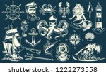 vintage maritime and nautical... | Shutterstock .eps vector #1222273558