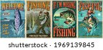 vintage fishing colorful... | Shutterstock .eps vector #1969139845