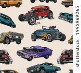 custom cars vintage colorful... | Shutterstock .eps vector #1993969265