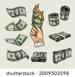 money colorful vintage elements ... | Shutterstock .eps vector #2009503598