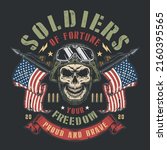 soldier fortune vintage flayer... | Shutterstock .eps vector #2160395565