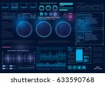 futuristic virtual graphic... | Shutterstock .eps vector #633590768