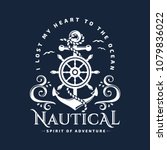 Nautical Typography Emblem With ...