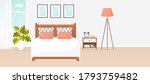 bedroom interior. vector banner ... | Shutterstock .eps vector #1793759482