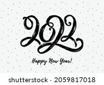 2022 lettering. happy new year... | Shutterstock .eps vector #2059817018