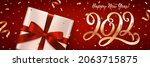 happy new year. horizontal... | Shutterstock .eps vector #2063715875