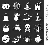 set of halloween icons.... | Shutterstock .eps vector #214164712