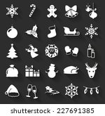 christmas and new year flat... | Shutterstock .eps vector #227691385