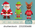 christmas characters  santa... | Shutterstock .eps vector #231030688