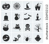 happy halloween  collection of... | Shutterstock . vector #326932112