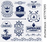set of sea and nautical... | Shutterstock .eps vector #657797095
