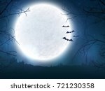 spooky night background with... | Shutterstock .eps vector #721230358