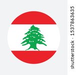 national lebanon flag  official ... | Shutterstock .eps vector #1537863635