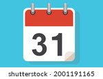 day thirty one. simple calendar ... | Shutterstock .eps vector #2001191165