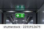 Green emergency exit sign...