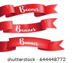 red ribbons horizontal banners... | Shutterstock .eps vector #644448772