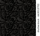 elegant seamless pattern with... | Shutterstock .eps vector #663013702