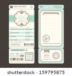 vintage style boarding pass... | Shutterstock .eps vector #159795875