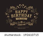 birthday card design vintage... | Shutterstock .eps vector #192610715