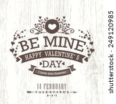 valentine day card with floral... | Shutterstock .eps vector #249120985