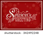 season greeting word vintage... | Shutterstock .eps vector #342492248