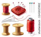 Vector Realistic Set Of Sewing...