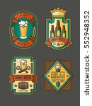 collection of retro beer labels ... | Shutterstock .eps vector #552948352